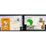 The Zaire River Expedition 1974 75 Collection of 12 FDCs, 1 Signed. Housed in Green the Zaire