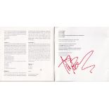 Tim Burgess, The Charlatans Signed CD Insert. Good condition. All autographs come with a Certificate