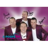 Poofs and A Piano, British Musicians, 6x4 inch Fully Signed Photo. Good condition. All autographs
