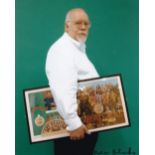 Peter Blake, The Beatles Album Artist, 10x8 inch Signed Photo. Good condition. All autographs come