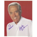 Andy Williams, American Singer Songwriter, 10x8 inch Signed Photo. Good condition. All autographs