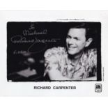 Richard Carpenter, The Carpenters Duo, 10x8 inch Signed Photo. Good condition. All autographs come