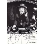 Boy George, Lead Vocalist Culture Club, 6x4 inch Signed Photo. Good condition. All autographs come