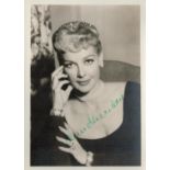 Ann Sheridan signed 7x5 black and white photo. Sheridan was an American actress and singer. She is