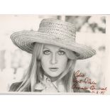 Anouska Hempel signed and dedicated 7x5 black and white photo. Hempel, Lady Weinberg is a New