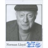 Norman Lloyd signed 10x8 black and white photo. Lloyd (November 8, 1914 - May 11, 2021) was an