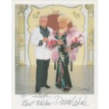 Danny La Rue signed 10x8 colour photo. La Rue, OBE (born Daniel Patrick Carroll, 26 July 1927 - 31