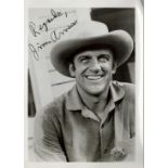 James Arness signed 7x5 black and white photo. Arness was an American actor, best known for