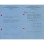 Sir Gerald Kelly Collection of Two Signed TLS, Dated 11 Aug 1951 and 5th Oct 1951 on Personalised