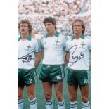 Autographed Northern Ireland 12 X 8 Photo colour, Depicting A Wonderful Image Showing Jimmy Nicholl,