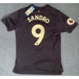 Sandro Signed Everton Away Replica Kit shirt. Signed on Reverse on his Number in black ink. Size