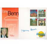 Tony Benn Signed Autographed Editions First Day Cover with 4 British Stamps and One 12 August 1997