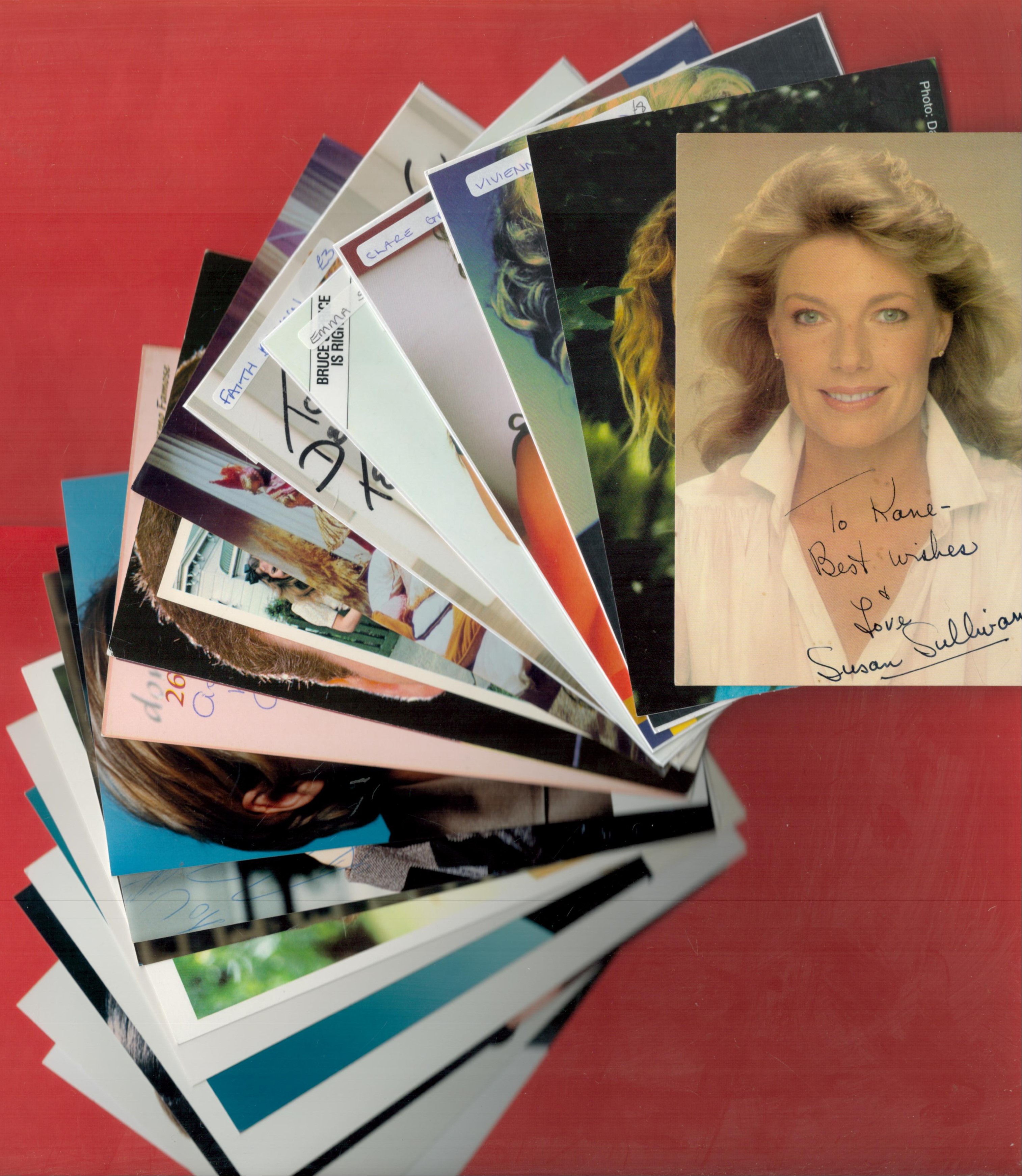 TV and Film stars Collection of 20 vintage Signed photos approx size 5 x 3 includes Charlie Dimmock,