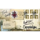 Harry Potter Royal Mail FDC signed by Daniel Radcliffe in the title role, Rupert Grint who played