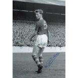 Autographed Jack Charlton 12 X 8 Photo b/w, Depicting The Leeds United Centre-Half In Full Length