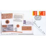 Patrick Malahide Signed New Recorded Delivery Stamps FDC. Two British Signed for Stamps with One