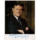 Edward Kennedy (Brother of JFK) Signed 10x8 inch Colour Photo, With Original Mailing Envelope.