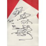 Football Paul Ince Collection of Four Signatures on Four A4 White Sheets. Good Dealers Lot. All