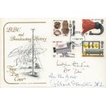 Dr. Who, a 'BBC and Broadcasting History' FDC. Signed by the first three actors who played Doctor