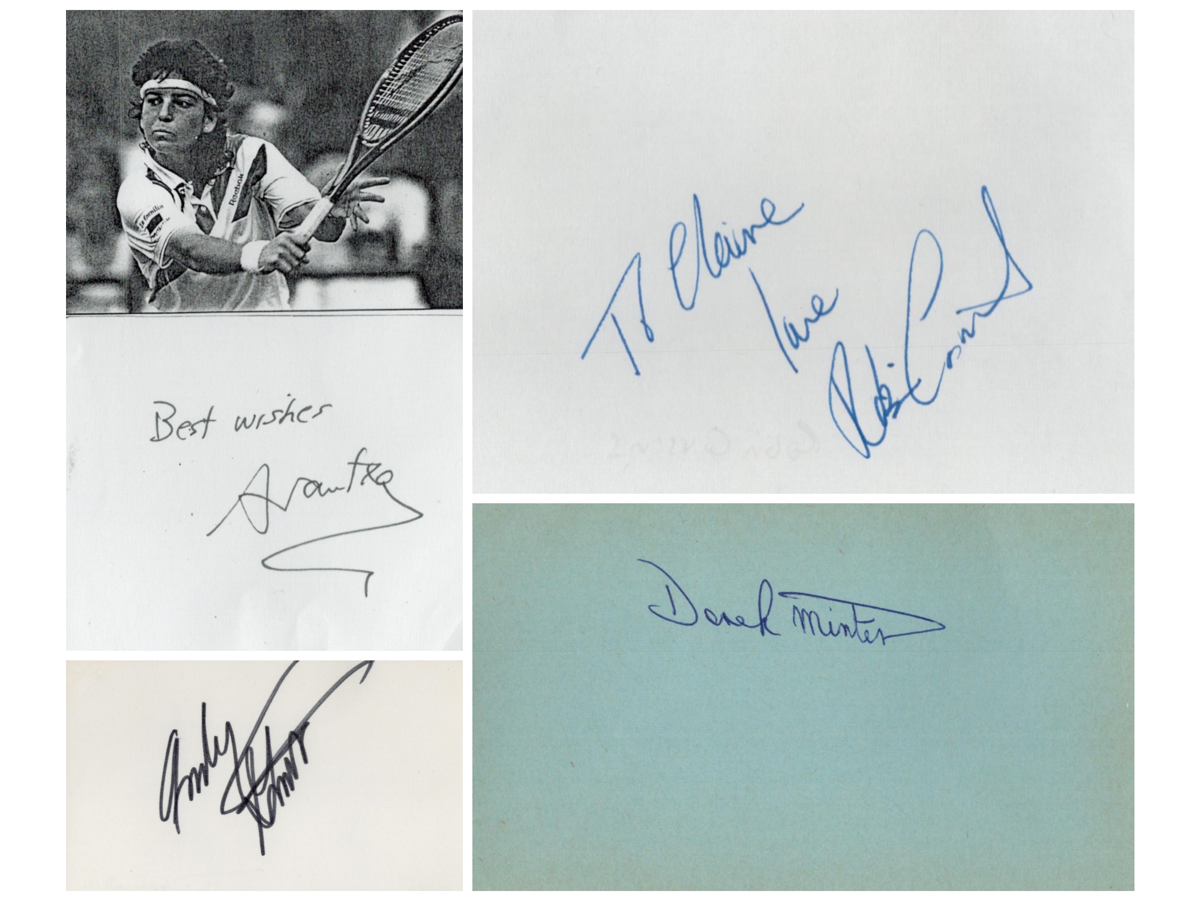 Sport Collection of signed album pages. Signatures such as Andy Granatelli, Derek Minter, Robin