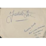 Freddie Starr signed yellow album page. Freddie Starr was an English stand up comedian,