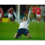 Former Spurs Defender Mauricio Taricco Signed 10x8 inch Colour Photo. Signed in black ink. Good