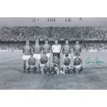Autographed Kevin Moran 12 X 8 Photo b/w, Depicting Ireland Players Posing For A Team Photo Prior To