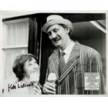 Holiday on the Buses, a 10x8 b/w film photo signed by Stephen Lewis as Inspector Cyril 'Blakey'