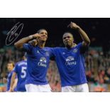 Autographed Jermaine Beckford 12 X 8 Photo colour, Depicting The Everton Centre-Forward