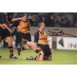 Autographed Steve Bull 12 X 8 Photo colour, Depicting A Superb Image Showing The Wolves Striker On
