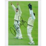 Cricket Star Adam Hollioake Signed 10x8 inch Colour Photo. Signed in black ink. Good condition.