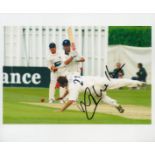 Former England Cricketer Robert Key Signed 10x8 inch Colour Photo. Signed in black ink. Good