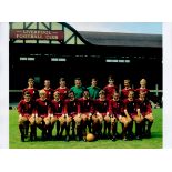 Ian St John, Ron Yates and Tommy Smith Signed 16 x 12 inch Colour Squad Photo. Good condition. All