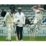 Scottish Cricketer Dougie Brown Signed 10x8 inch Colour Photo. Signed in black ink. Good