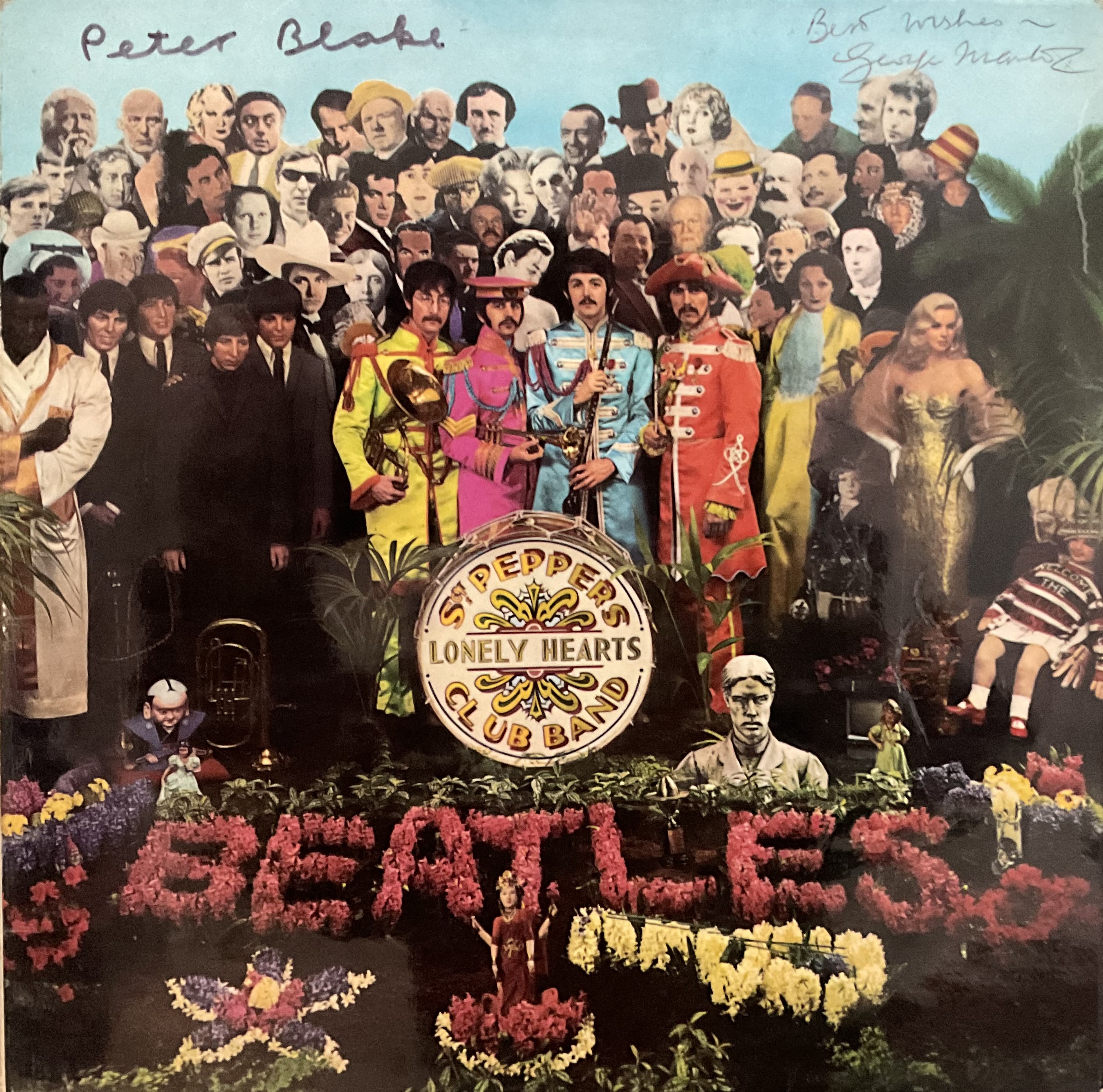 George Martin and Peter Blake, a dual signed 'Sgt. Pepper's Lonely Hearts Club Band' LP, complete