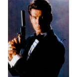 Pierce Brosnan Signed 10x8 inch Colour James Bond Photo. Signed in blue ink. Good condition. All