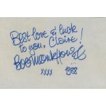 Bob Monkhouse signed and dedicated white album page. Monkhouse OBE (1 June 1928 - 29 December