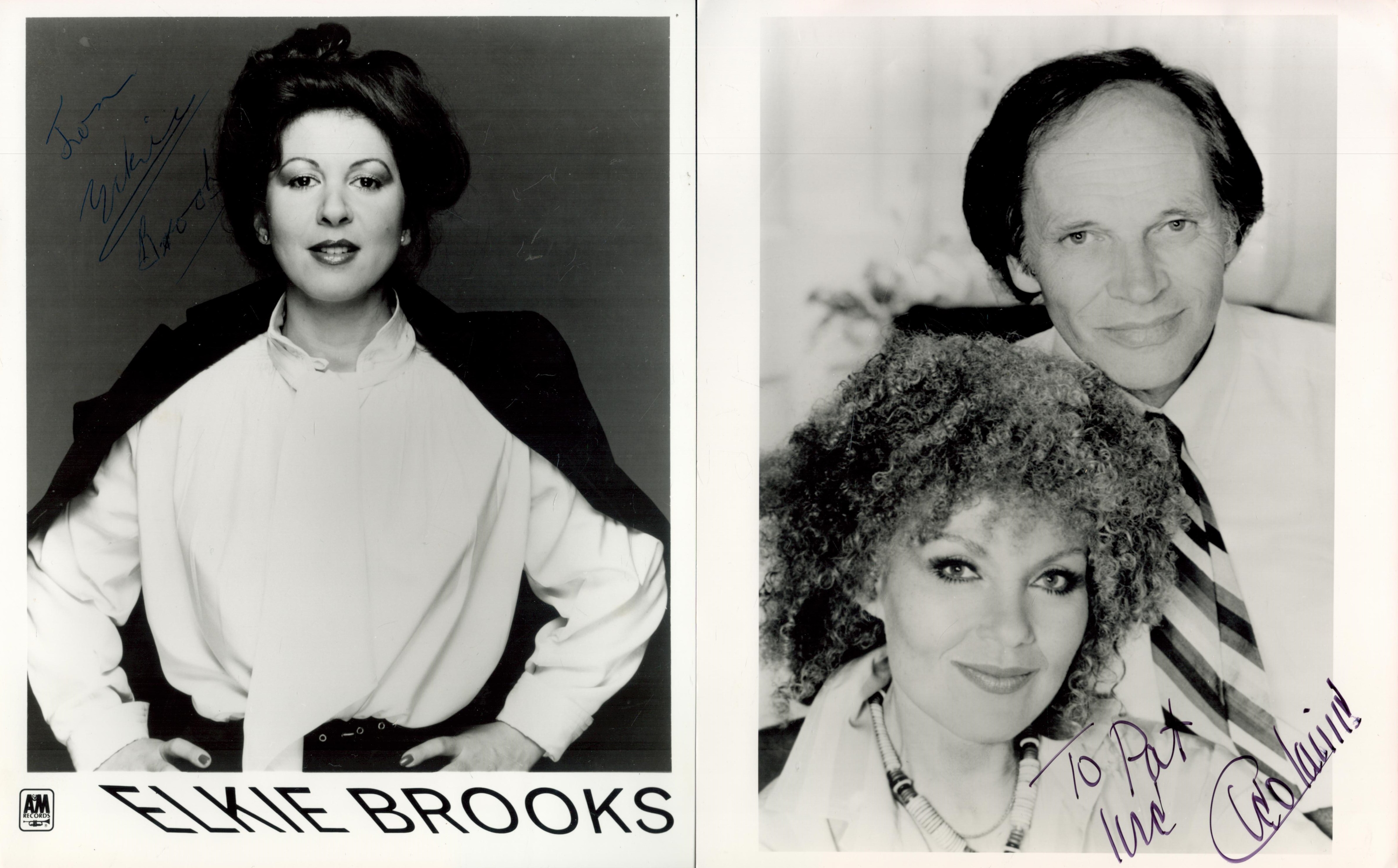 Collection of 3 Female Artistes Twiggy, Elkie Brooks and Cleo Laine Signed Photos. Elkie Brooks