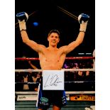 British Boxer Luke Campbell Signed Signature Piece Attached to a Superb Pictured Mount. Signed in