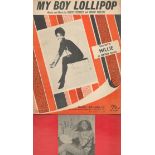 Millie Small Signed Newspaper Clipping With My Boy Lollipop Music Score Sheet. Signed in black