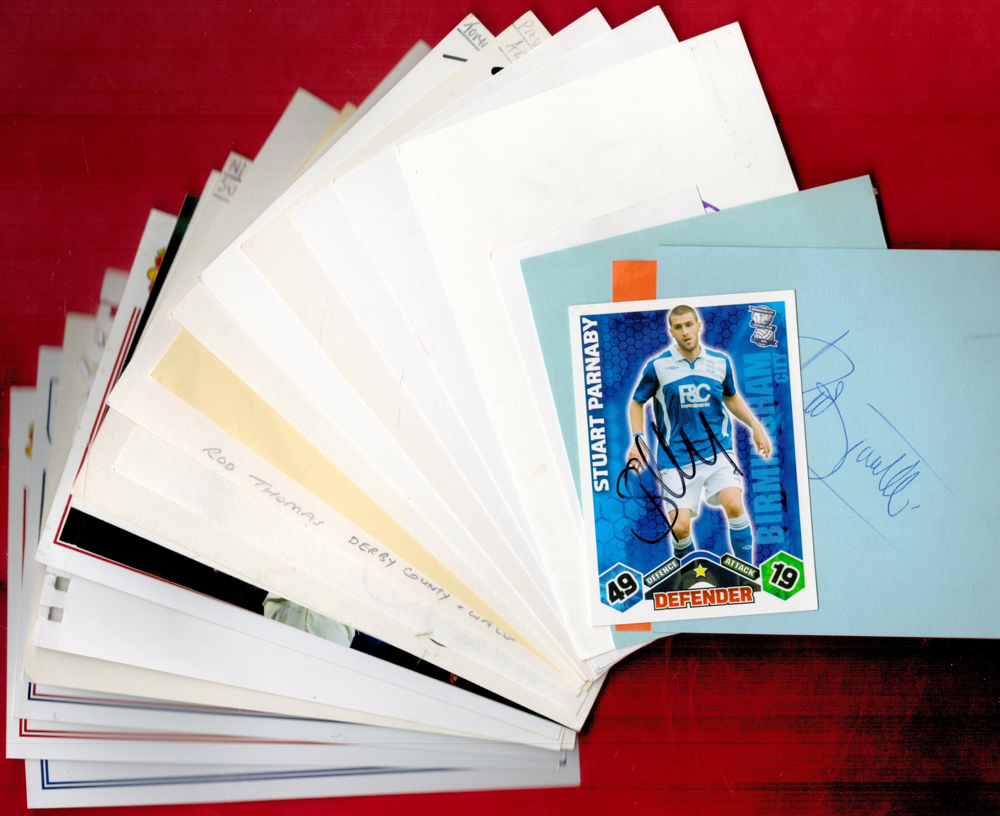 Football Collection of 23 Autographs on Autograph Cards. Signatures include Cory Evans, Albert