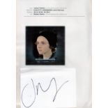 British Actress Jenn Murray Signed Signature Card With Printed Image of Murray. Signed in black ink.