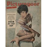 Joan Collins signed Picturegoer vintage magazine dated February 28 1959 signature on. Good