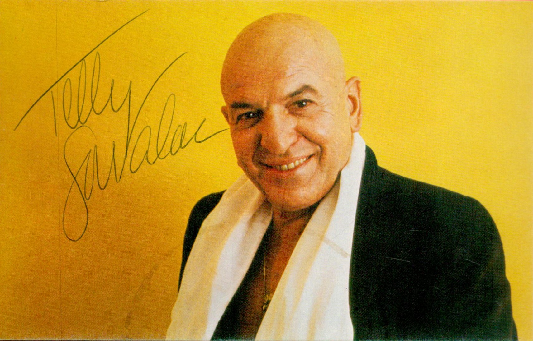 Kojak actor Telly Savalas signed 5 x 3 inch colour portrait photo. Good condition. All autographs