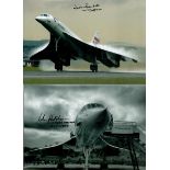 Concorde signed 12 x 8 photo collection. Four signed and one unsigned photo. Autographs of