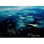 Concorde Chief Pilot Capt Mike Banister and photographer Adrian Meredith signed stunning 16 x 12