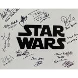 Star Wars 14x11 photo signed by THIRTEEN actors who've appeared in various Star Wars movies,