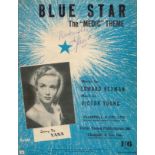 YANA (1931-1989) Singer vintage 1955 signed 'Blue Star'' Sheet Music. Good condition. All autographs