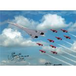 Concorde and Red Arrows Chief Pilot Capt Mike Banister and photographer Adrian Meredith signed