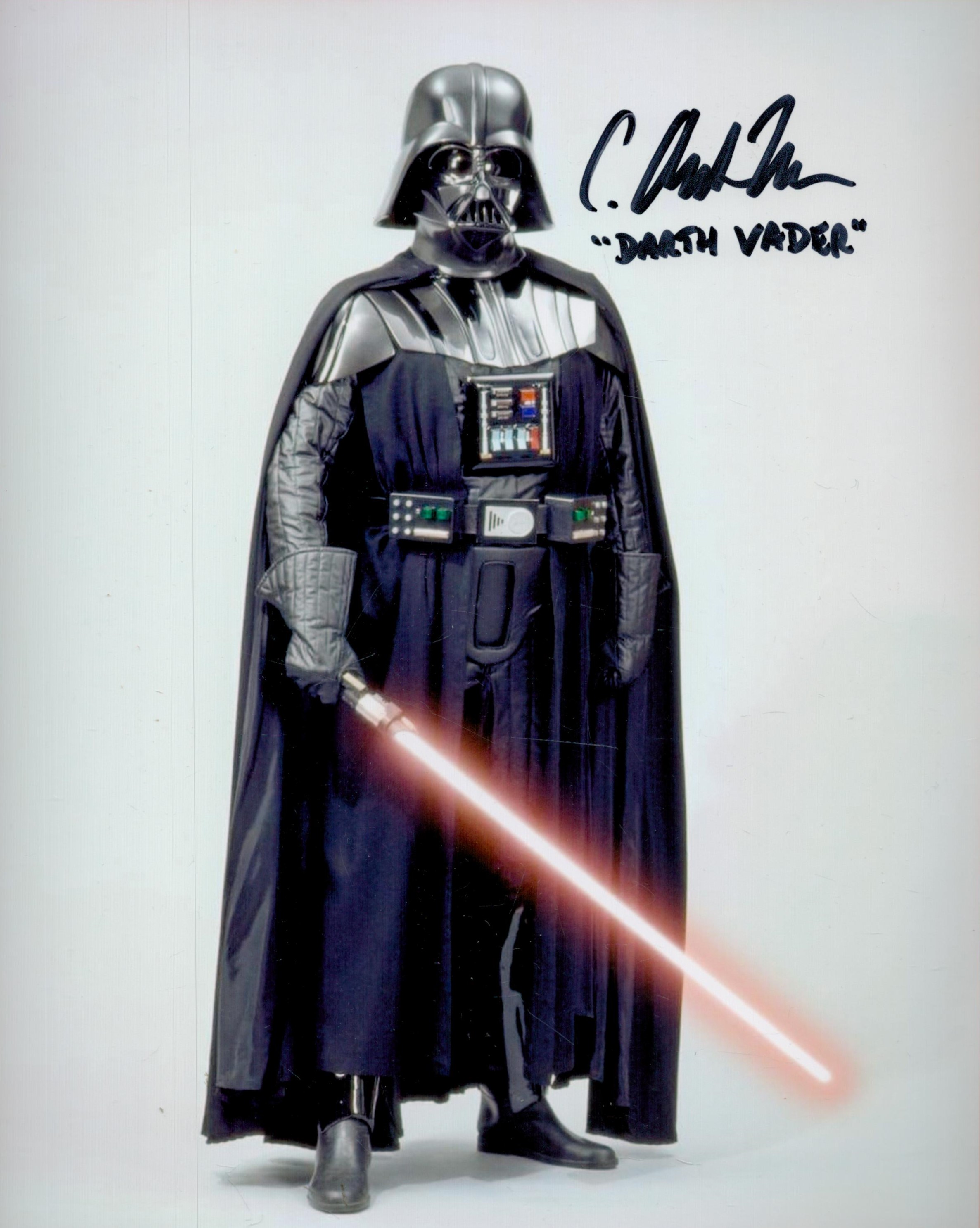 Star Wars Darth Vader C Andrew Nelson signed 10 x 8 inch colour full length photo. Good condition.